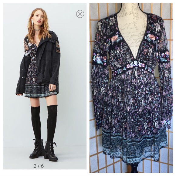 Free People Dresses & Skirts - Free People Cherry Blossom Embroidered Lace Dress